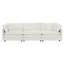 Ensemble de canapé de 3, 1 + 1 + 3 sièges, ensemble de canapé de salon, fauteuil d'appoint, causeuse et canapé à trois places, ensemble de canapés à accoudoirs ronds de style moderne 3 pièces, blanc