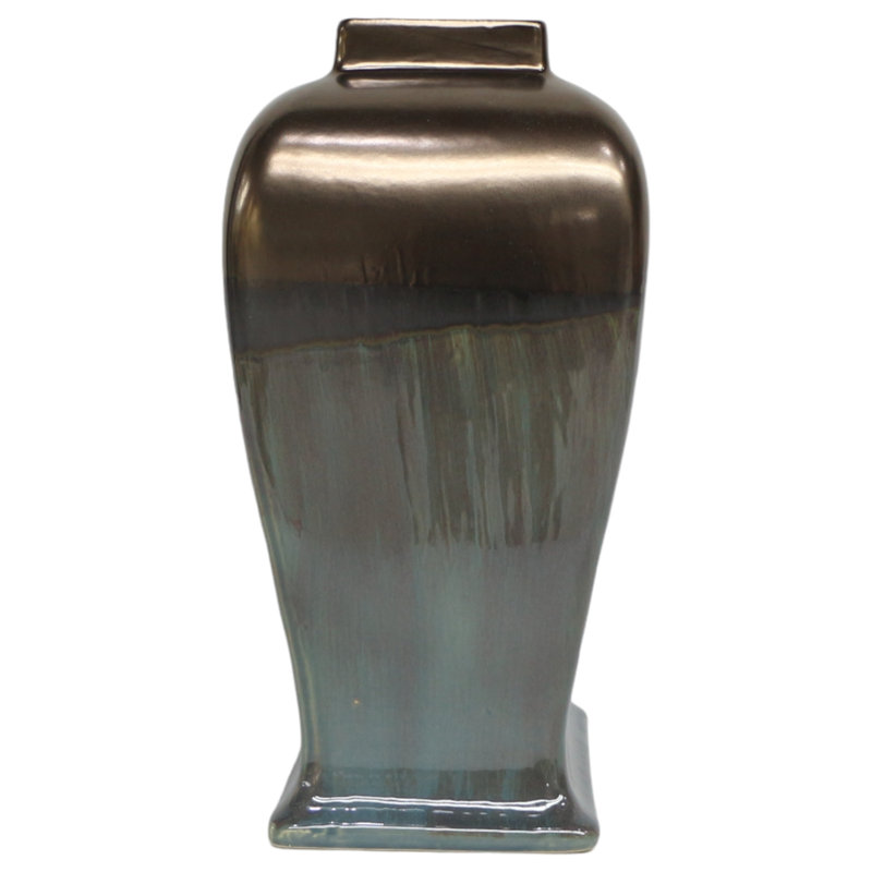 Townsend Handmade Stoneware Jar, 16" H x 7" W x 10" D, Bronze