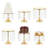 6-Piece Round Gold Metal Cake Stand Set for Wedding Birthday Party