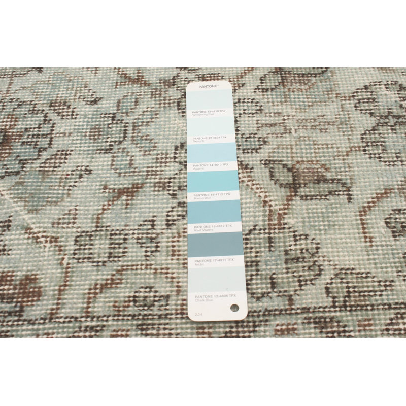 Tapis transitionnel de couleur bleu clair 3 pi 9 po x 6 pi 9 po