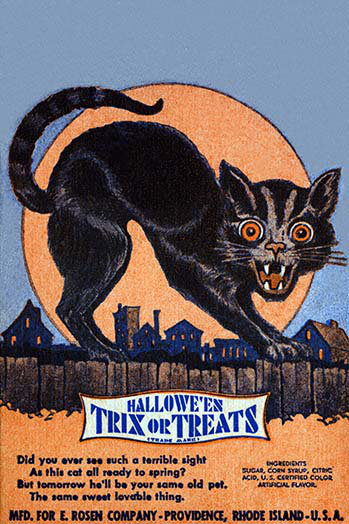 Le chat noir-impression d’art graphique, H 36 po x l 24 po x P 1,5 po