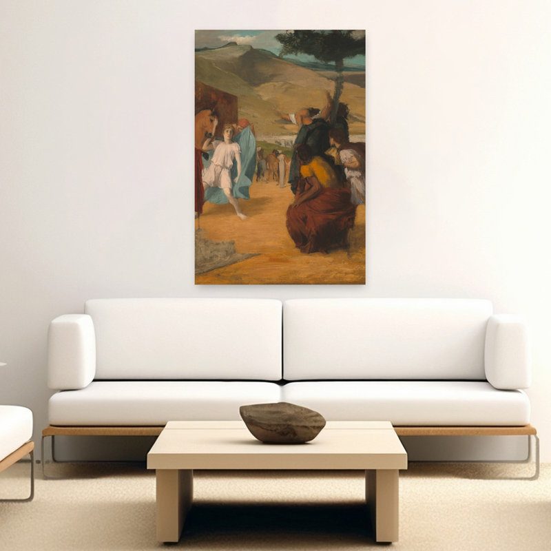Alexander And Bucephalus, 1861-1862 Abstract Contemporary Wall Art Print by Edgar Degas - 1 Piece Wrapped Canvas Wall Art