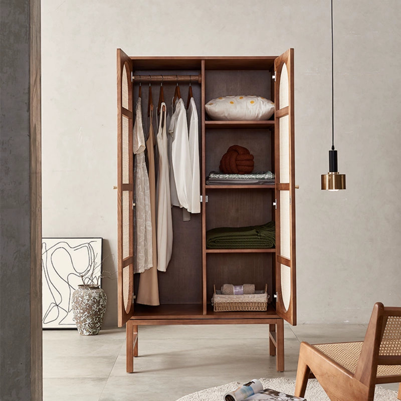 Armoire rétro et simple en bois massif, H 70,87 po x l 35,43 po x P 19,69 po