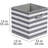 White And Light Grey Stripe Collapsible Storage Cubes - 6 Pack For Easy Organization