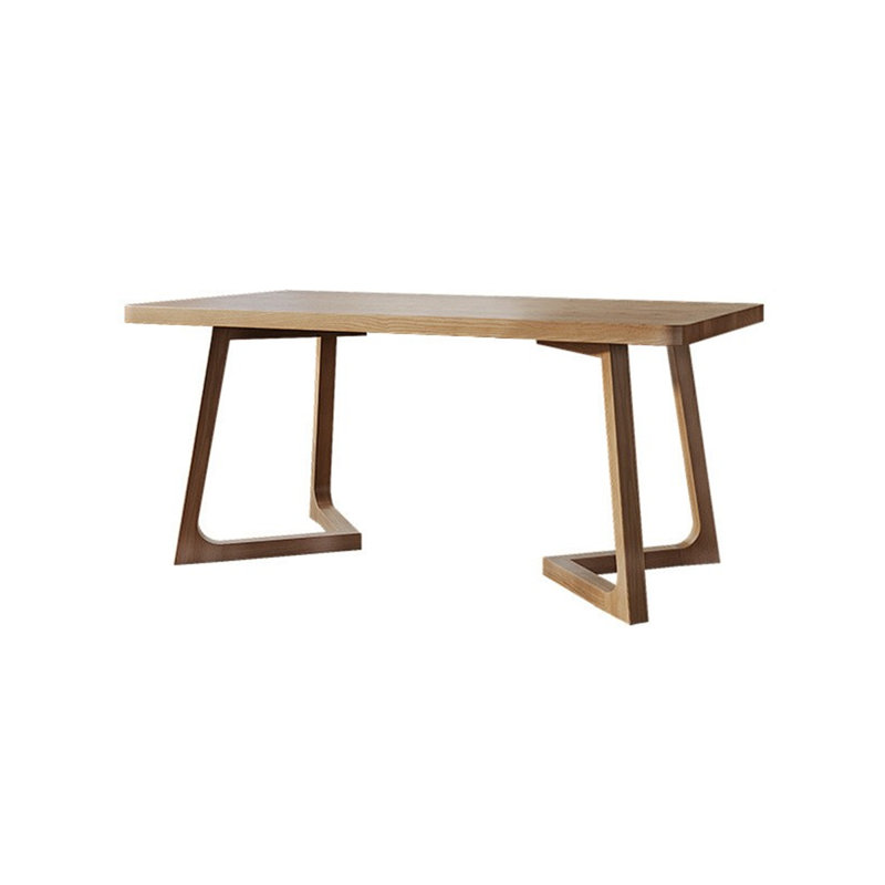 Solid Wood Writing Desk, 29.52" H x 86.61" W x 35.43" D