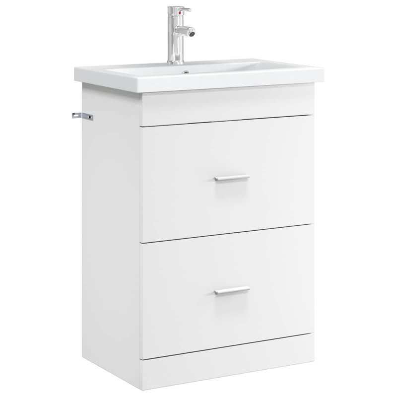 56cm Bathroom Vanity Base Only, White