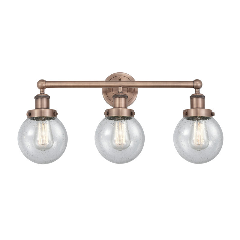 Alphonsa 3 - Light Dimmable Vanity Light, Seedy, Antique Copper