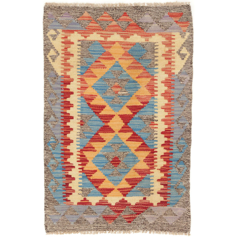 Rectangle 60 cm x 90 cm Wool Hand Woven Kilim