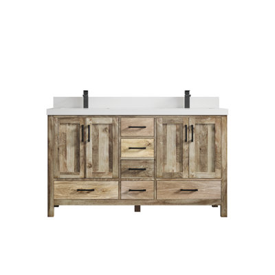 Malibu 60'' Double Bathroom Vanity with Top