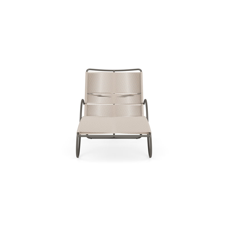 Walter Lamb Outdoor Chaise Lounge, Pebble/Mica