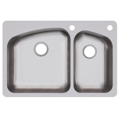 Évier de cuisine à double cuve à montage double L 33 po x l 22 po Dayton