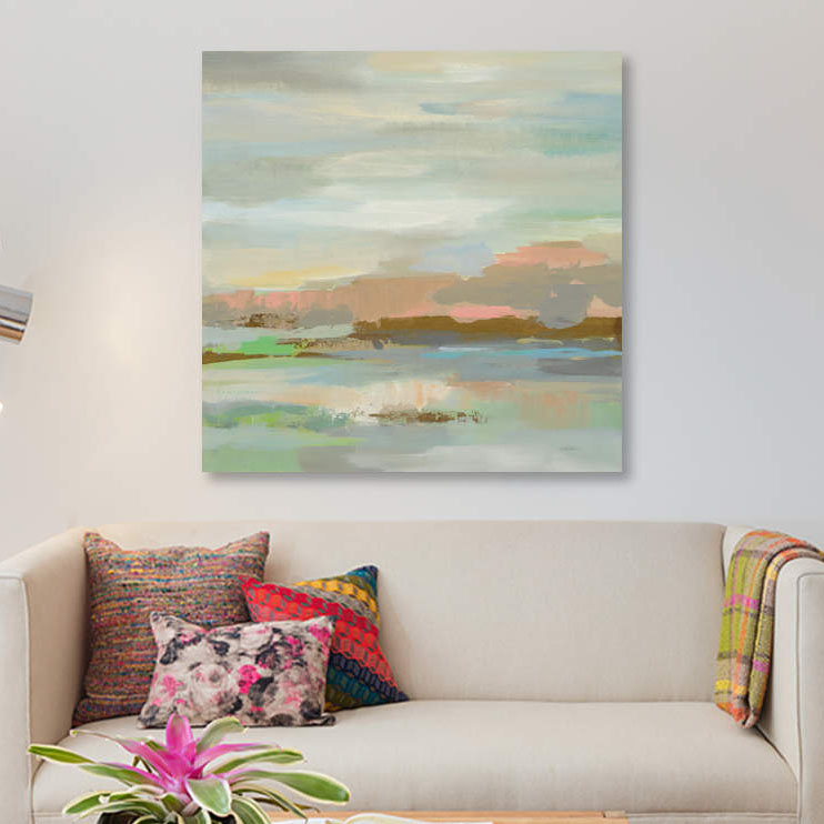 « spring désert i », impression sur toile, H 48 po x l 48 po x P 1,5 po, Pas de tapis, Toile tendue