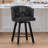 26"Swivel Upholstered Counter Stool With Metal Frame-513637445