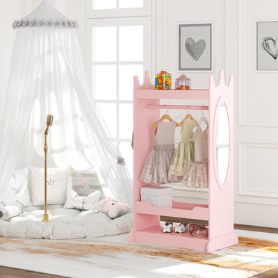 Norah 24.53'' Wide Kids Armoire with Mirror