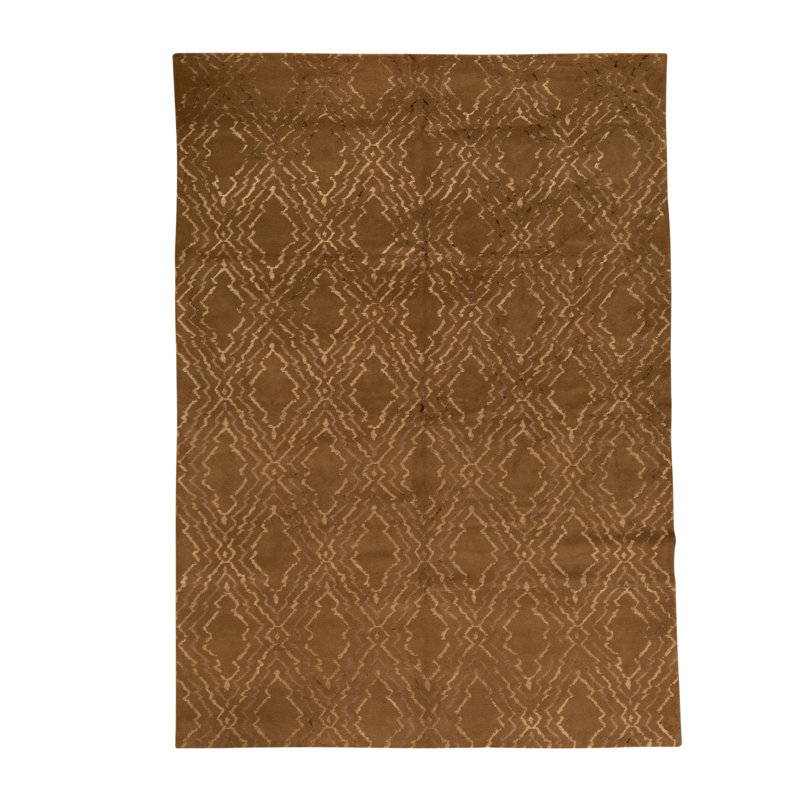 Hand Knotted Area Rug in Green