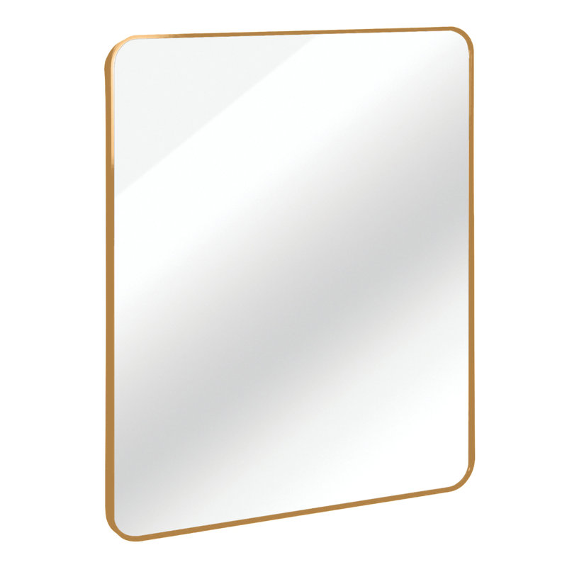 30 "x36" Rectangular Bathroom Wall Mirror, Gold