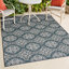 Tapis d'intérieur / extérieur turquoise / crème Amora-497992955