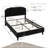 Upholstered Bed Frame with with Diamond Button-Tufted Headboard-332416920-332416921