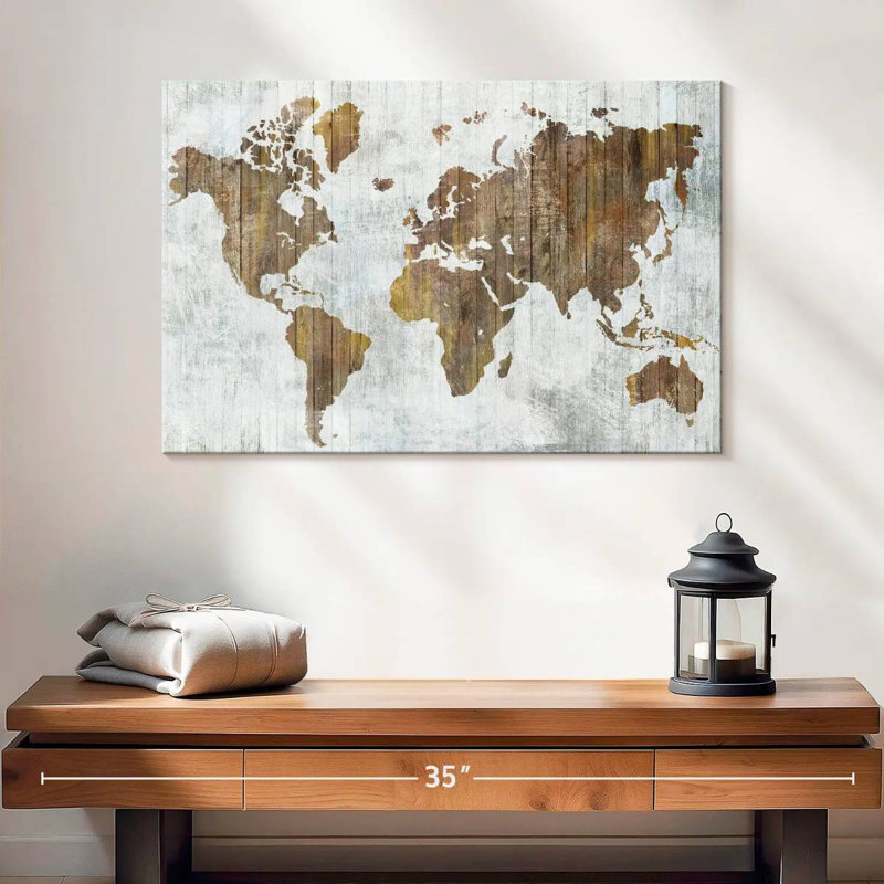 Carte du monde Aliaz II, H 16 po x l 24 po