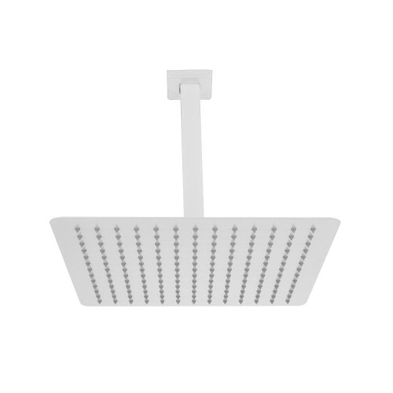 Rain Shower Head High Pressure Rainfall Showerhead Water Saving, White