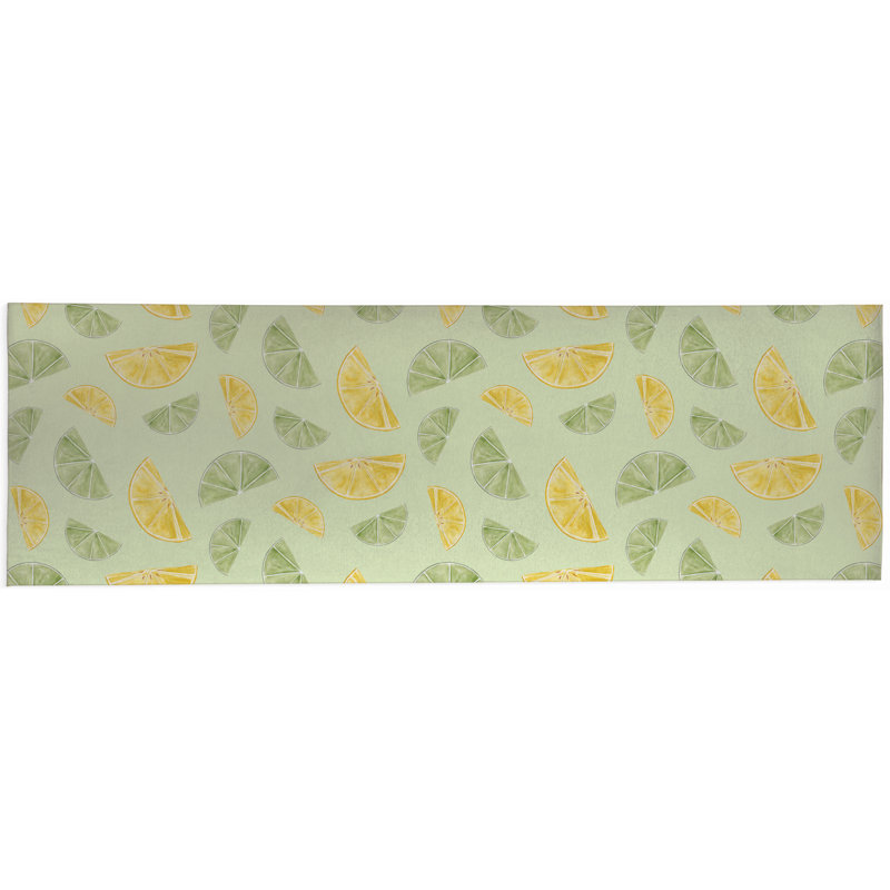 Tapis d'extérieur Summer Limes & Lemons, Tapis de couloir 2 pi 6 po x 8 pi