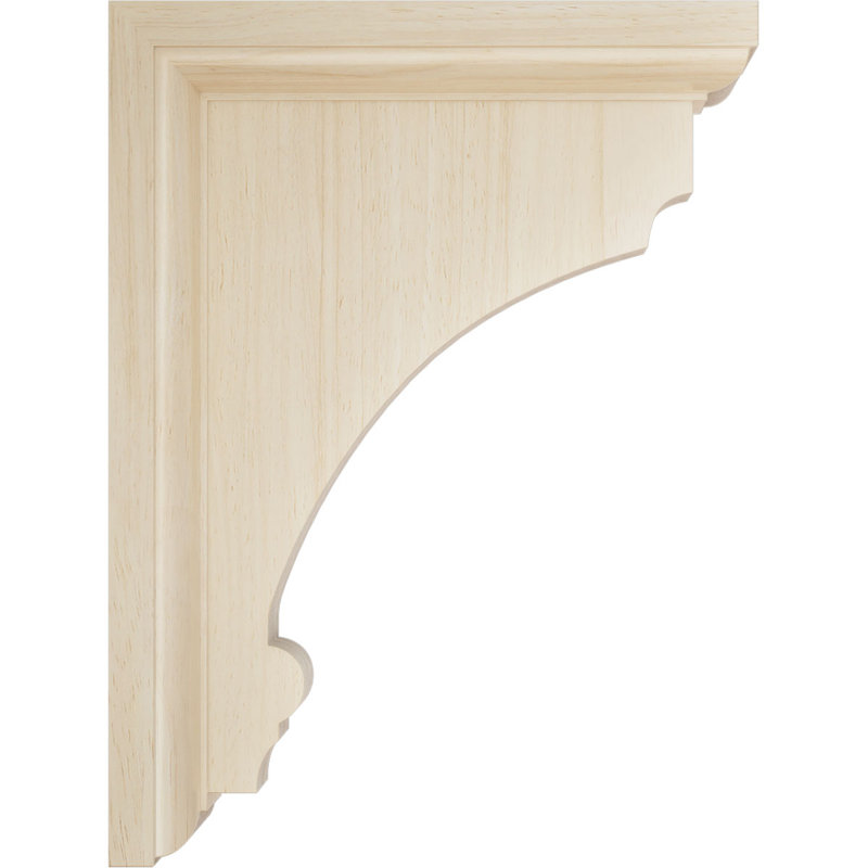 Support en bois Thompson, Hévéa, H 8 po x l 2,5 po x P 6 po