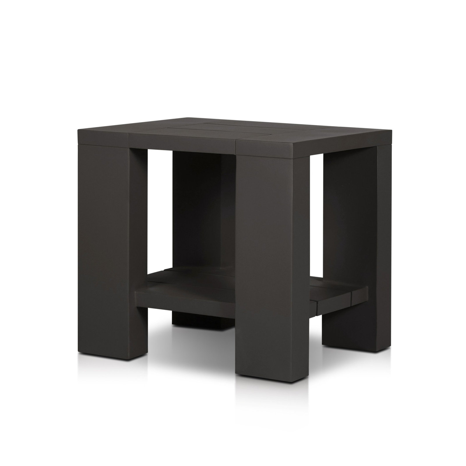Roca Outdoor Metal End Table-Bronze