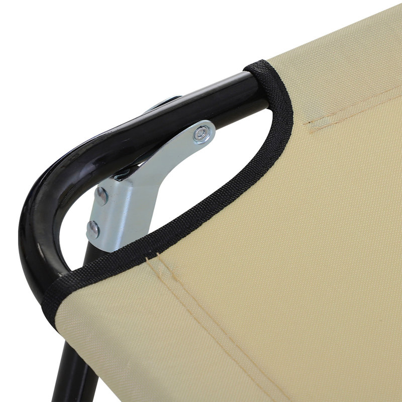 Chaise longue d'extérieur pliable, Beige