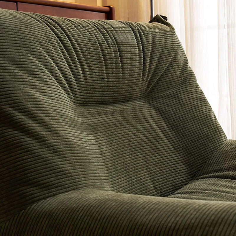 Retro Lazy Bean Bag Sofa, Green Polyester