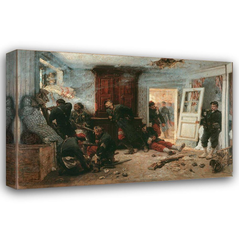 Art sur toile tendue, Astoria Grand de Neuville, Alphonse Alphonse, Marie, Adolphe, H 33 po x l 48 po