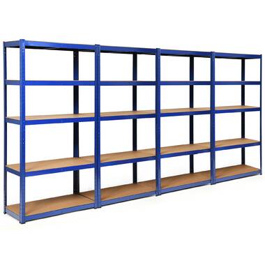 5-Tier Adjustable Steel Shelving Unit, Garage Storage Shelving Unit, Heavy Duty Shelving Unit WFX Utility Size: 72 H x 47.2 W x 23.6 D