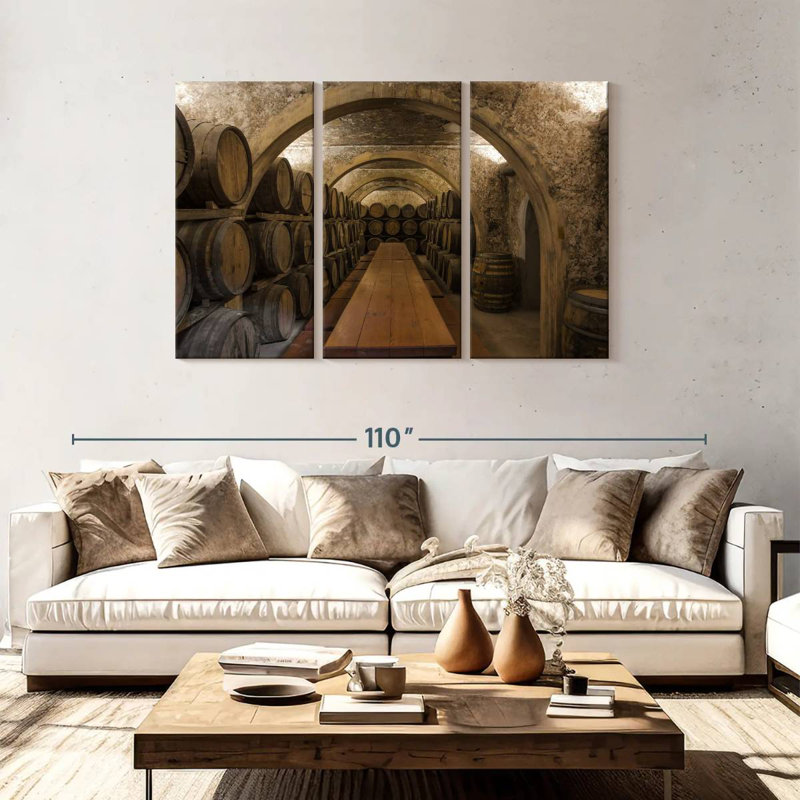 Lilie Wine Barrel Cellar, 48" H x 74" W