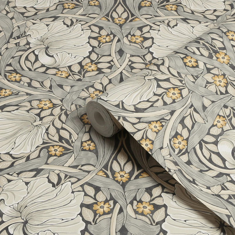 William Morris At Home Pimpernel Floral Wallpaper, Grey