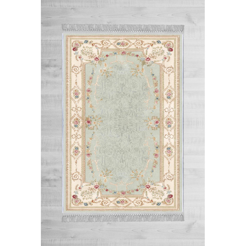 Luxurious Velvet Area Rug, 5.2 x 7.5 ft | 100% Velvet Fabric, 100% Cotton Sole, 0.4 in Pile Height | Antibacterial, Non-Slip, Machine Washable | Elegant 3D Digital Print, Perfect for Living Room & Bedroom Décor