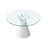 Rahmani Round Glass Top Metal Base Dining Table