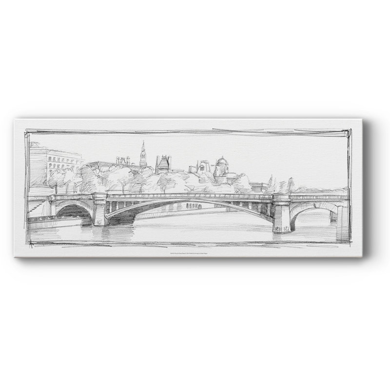 " Pont De Notre Dame ", 24" H x 60" W x 1.5" D