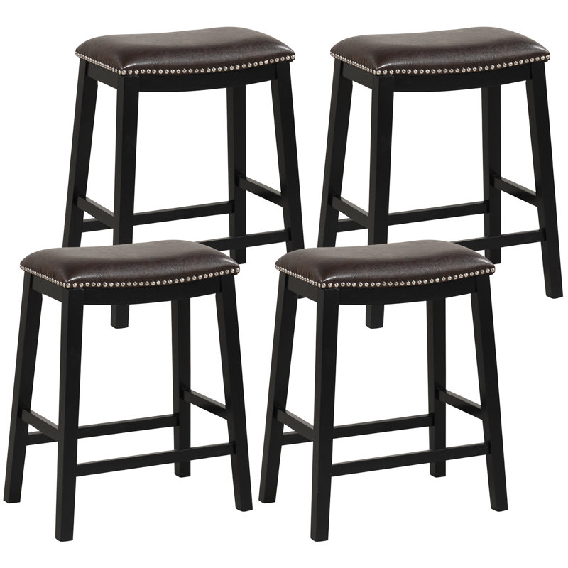 Tabouret de comptoir 26 po Jeko, Noir, Brun
