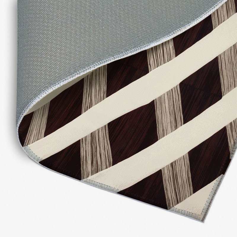 Tapis d'intérieur et d'extérieur à carreaux beige, Rectangulaire 2 pi x 3 pi