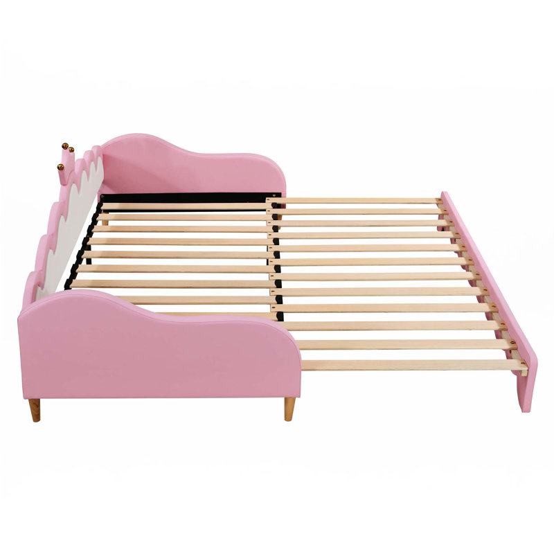 Twin Extending Daybed With LED Lights, Pink