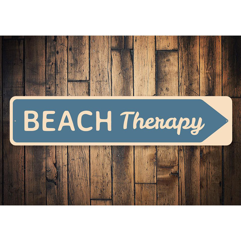 Plaque de plage en aluminium, H 6 po x l 24 po x P 0,06 po