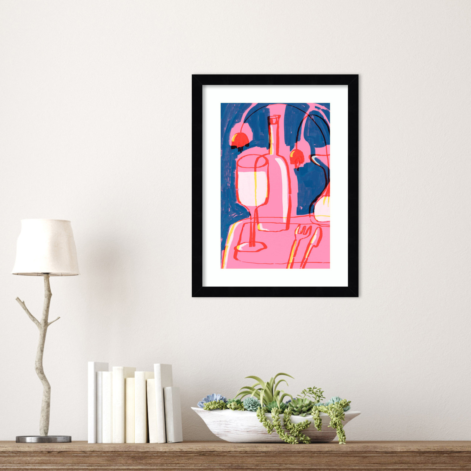 Galya "Neon Still Life No. 4" Print, Black, 17" H x 13" W