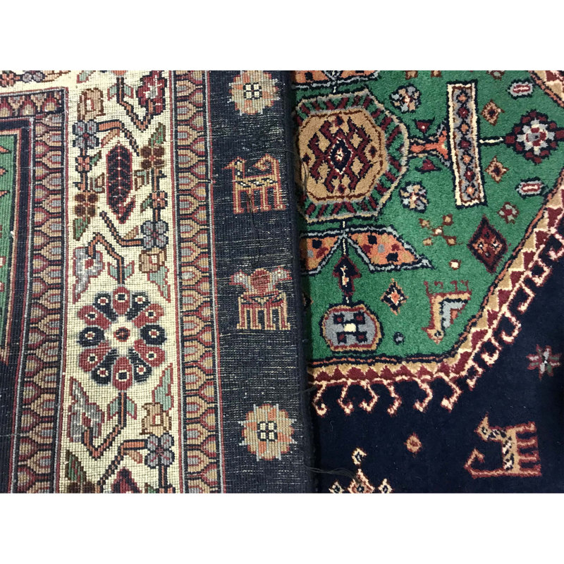 Hand-Knotted High-Quality Navy Area Rug