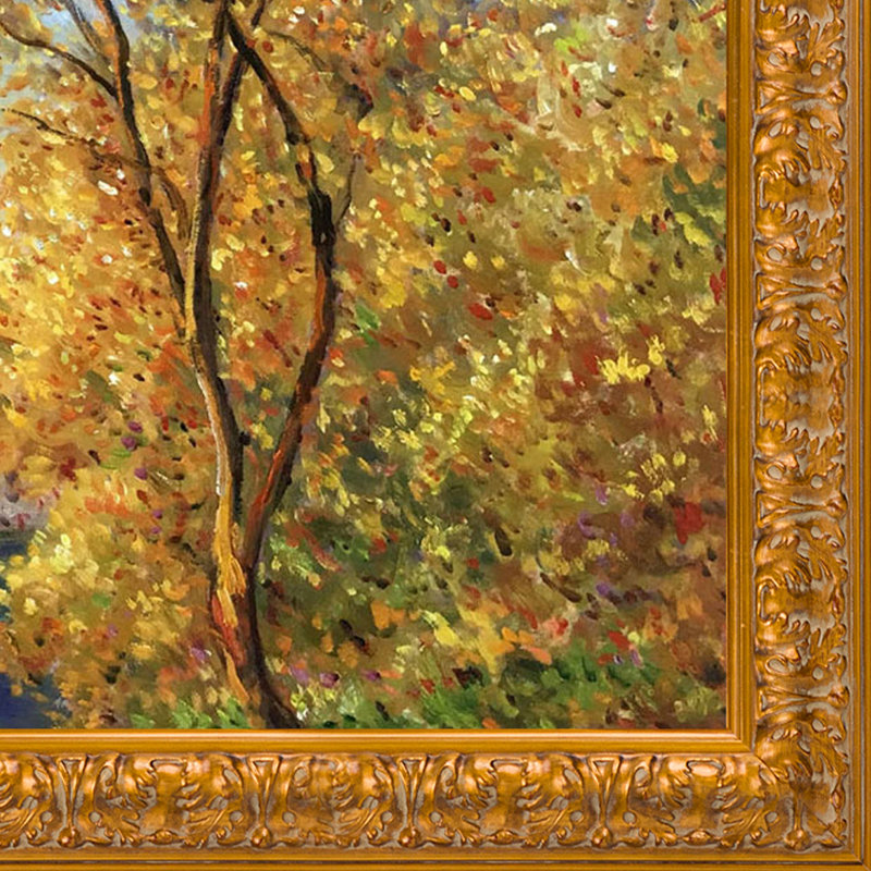«Antibes, View of Sails» par Claude Monet - reproduction d'art sur toile, H 37 po x l 47 po x P 2 po, Or sicilien