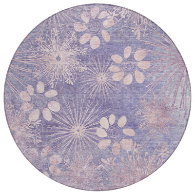Machine Washable Indoor/Outdoor Leavittsburg ACN2225 Floral Rug
