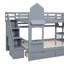 Lit superposé avec glissière et escalier Hatina-1143171438-1143171432