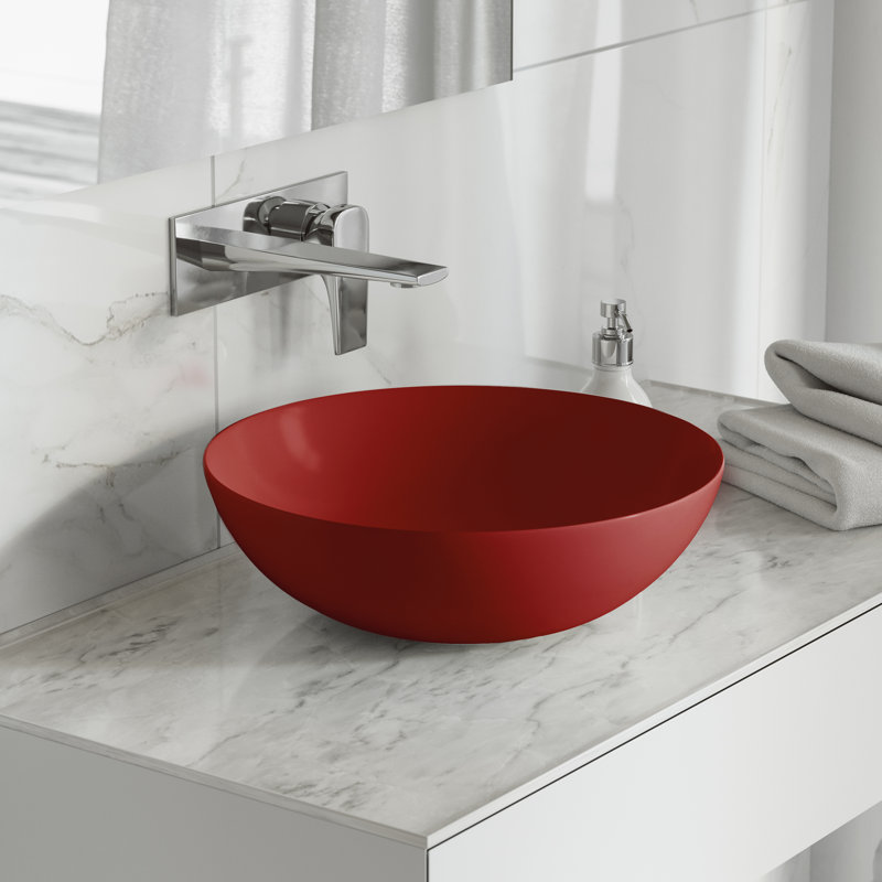 Classe 16 Ceramic Sink, Red