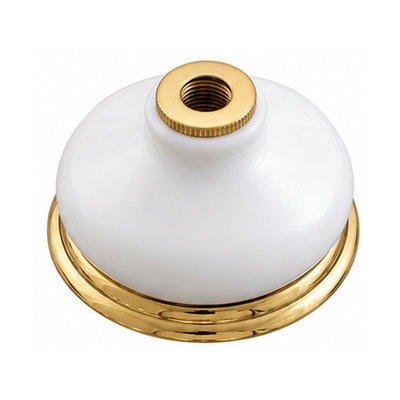 Columbia Porcelain Escutcheon with Brass Ring