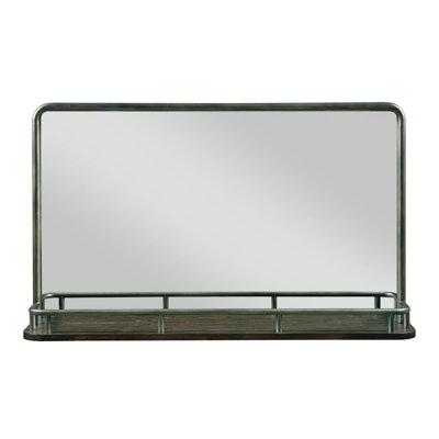Katelinn Solid Wood Distressed Dresser Mirror with Shelves