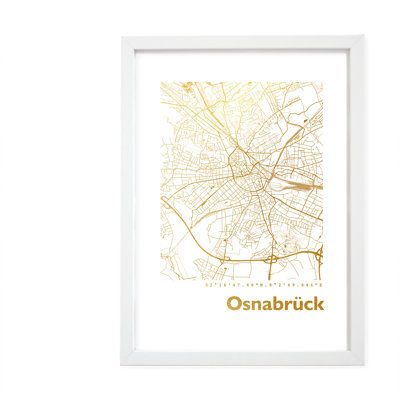 Osnabrück Map - Single Picture Frame Print