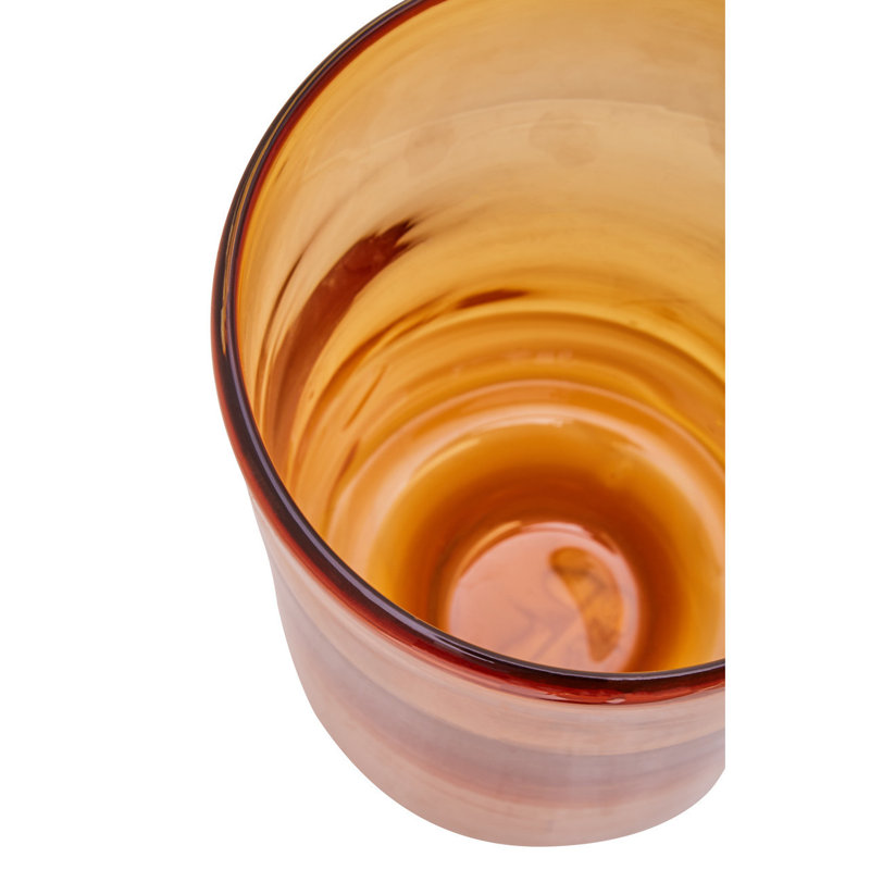 Cleo Small Amber Vase, Amber, 32cm H x 15cm W x 15cm D